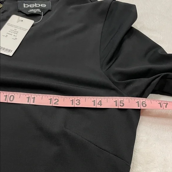 ☺️NWT Bebe long sleeve bodycon with gold belt - Picture 7 of 8